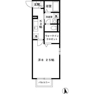 東京都府中市武蔵台1【アパート】の間取り