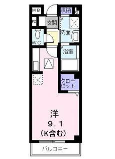 シャルムメゾンA【1階】の間取り