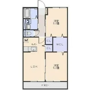 愛知県あま市上萱津川崎【アパート】の間取り