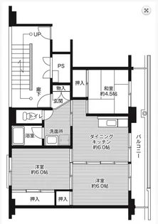 ビレッジハウス西ヶ丘1号棟【5階】の間取り