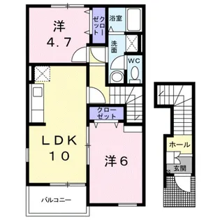 カ-サグレイスA【2階】の間取り