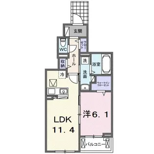 エルメシア【1階】の間取り