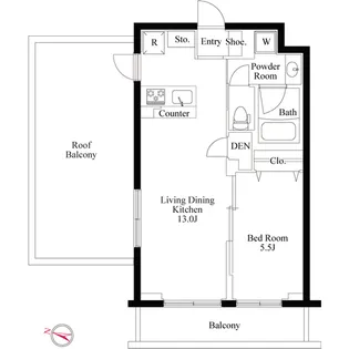 ラ・ペルラ柿の木坂【3階】の間取り