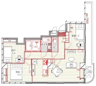 両国プレイス【3階】の間取り