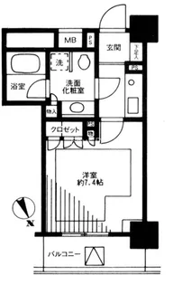 ファミール芝公園グランスイート ラ・ヴィル【3階】の間取り