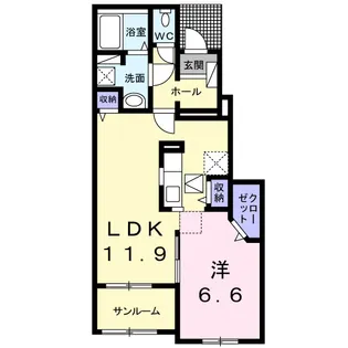 サンリットガーデン今森II【1階】の間取り