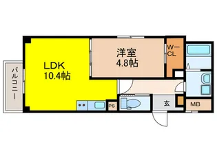 URBAN COURT茨木春日【1階】の間取り