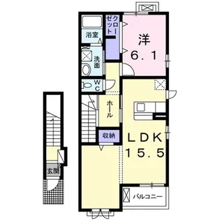 メゾン ド さちB【2階】の間取り