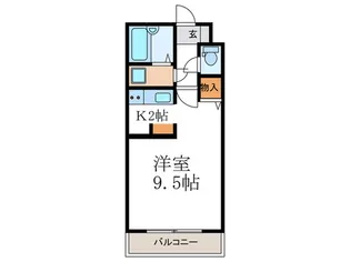 御所山ノ手コ-ポ【2階】の間取り