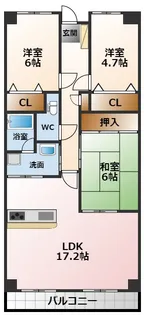 サンテ東甲子園【3階】の間取り