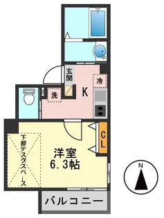 VARIE EAST KOIWA【1階】の間取り