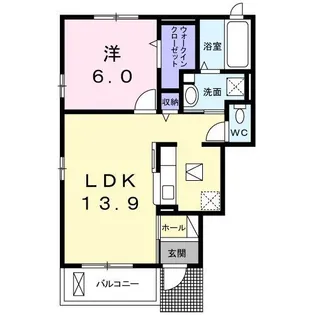 リーデレ【1階】の間取り