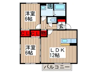 ボナ-ル【1階】の間取り