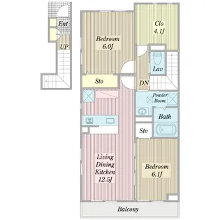 ファミールおおたかの森【2階】の間取り