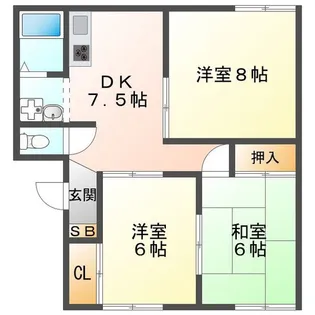 ファミールユット【2階】の間取り