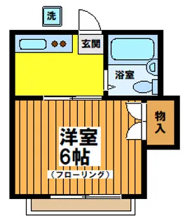 松林コーポ【1階】の間取り