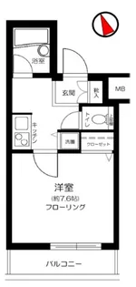 ガラ・ステージ京橋【6階】の間取り