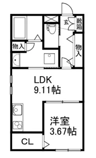 ディアコート光善寺【1階】の間取り