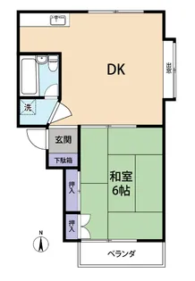 伝法東平アパート2号棟【1階】の間取り