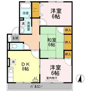 ヴァンベールHF【2階】の間取り