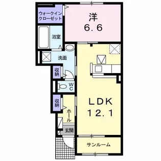 メゾン・アリエスIII【1階】の間取り