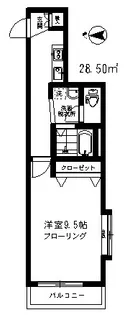 エクセル祐天寺【2階】の間取り