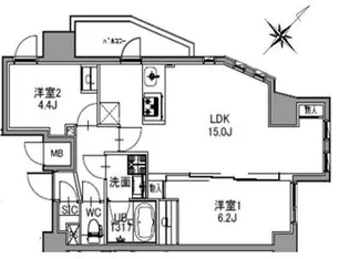 SRESIDENCE王子west【11階】の間取り