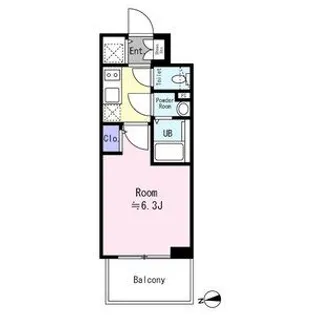 エスリード ザ・グレア大阪【7階】の間取り