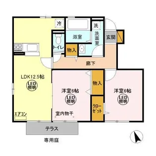 ベル テール B【1階】の間取り