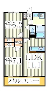 グリシーナおおたか【5階】の間取り