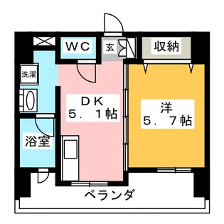 グランデュールマンション【6階】の間取り