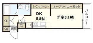 COLLINA隅の浜【3階】の間取り
