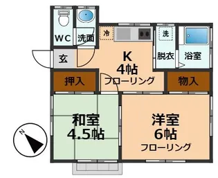 スカイコーポS【1階】の間取り