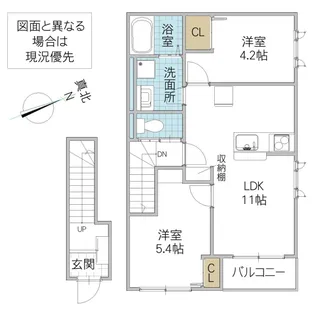 ウエストシティヒルズ【2階】の間取り