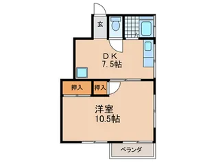 ハイツ石川【2階】の間取り