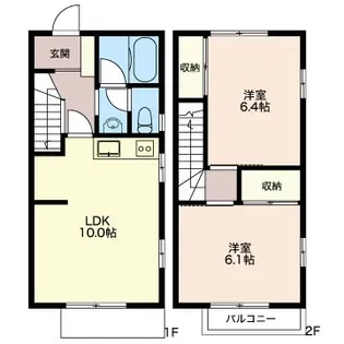 メゾネット山王【1階】の間取り