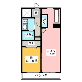 ポルテボヌール【2階】の間取り