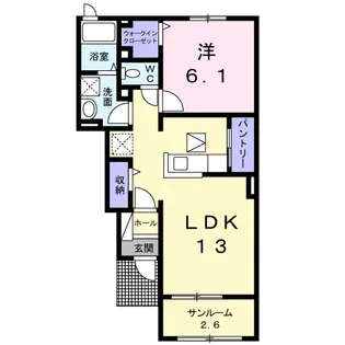 アルドーレI【1階】の間取り