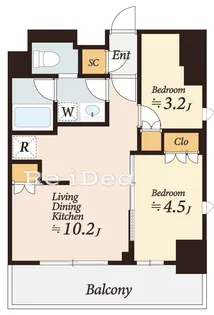 オーキッドレジデンス品川中延【13階】の間取り