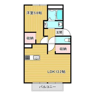 パークハイツA【2階】の間取り