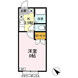 ホワイトコート前九年 B【2階】の間取り