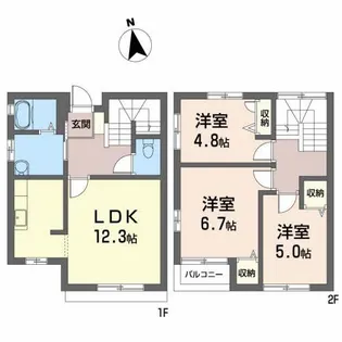 メゾネットM&K【1階】の間取り