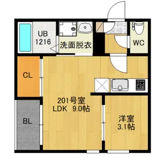 REGALEST宮城野原【2階】の間取り