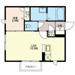 クラヴィエ A【2階】の間取り