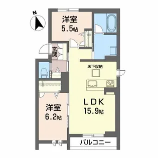 Maison d’Amanda【1階】の間取り