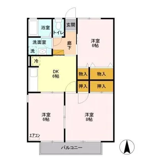 ジェッダハイツ【2階】の間取り