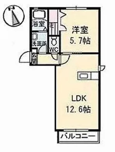 ラ・ヴィータ国富 弐番館【2階】の間取り