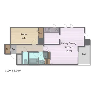 メトロタワー山下町【12階】の間取り