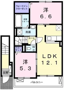 サンマリノI【2階】の間取り