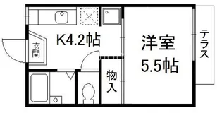 フレグランス竹田II【2階】の間取り